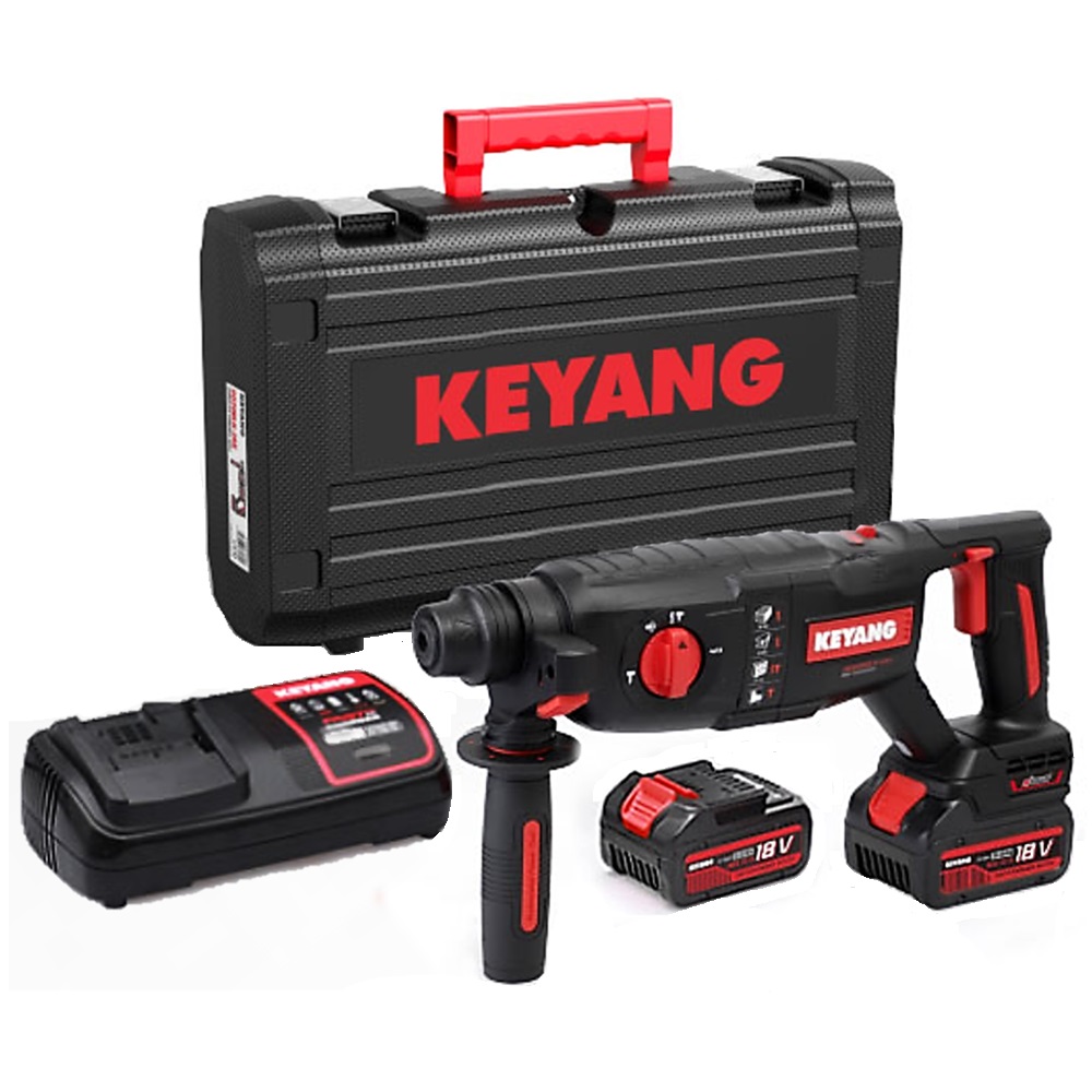 SKI - สกี จำหน่ายสินค้าหลากหลาย และคุณภาพดี | KEYANG HD20BLH-26V สว่านโรตารีไร้สาย 18V 3 ระบบ 5.0Ah / 26mm (ใส่แบต 20V ได้)