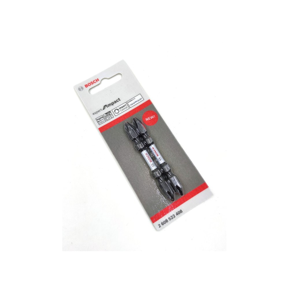 SKI - สกี จำหน่ายสินค้าหลากหลาย และคุณภาพดี | BOSCH ดอกไขควงกระแทก PH 2-65 มม. #2608522408 สีดำคอคอดสีขาว 2ดอก/แพ็ค)