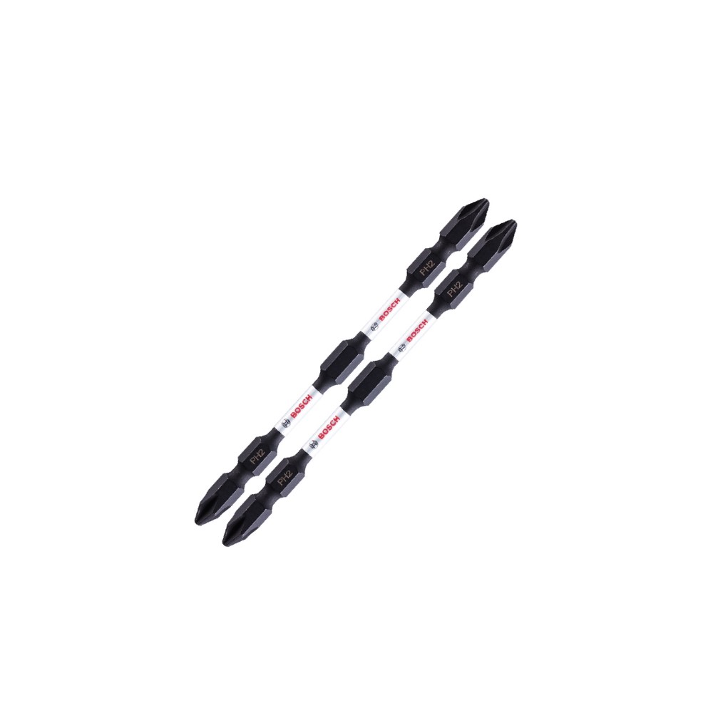 SKI - สกี จำหน่ายสินค้าหลากหลาย และคุณภาพดี | BOSCH ดอกไขควงกระแทก PH  2-110 มม.. #2608522409 สีดำคอคอดสีขาว 2ดอก/แพ็ค)