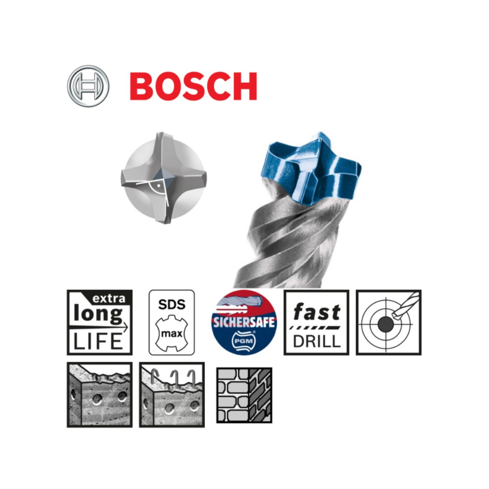 SKI - สกี จำหน่ายสินค้าหลากหลาย และคุณภาพดี | BOSCH ดอกโรตารี่ SDS MAX-8X 12x400x540 2608578603