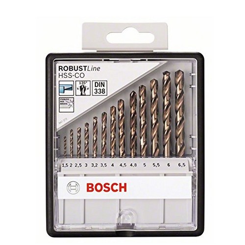 SKI - สกี จำหน่ายสินค้าหลากหลาย และคุณภาพดี | BOSCH ชุดดอกเจาะสแตนเลสและโลหะ 13 ชิ้น #2607019926 HSS-CO DIN 338