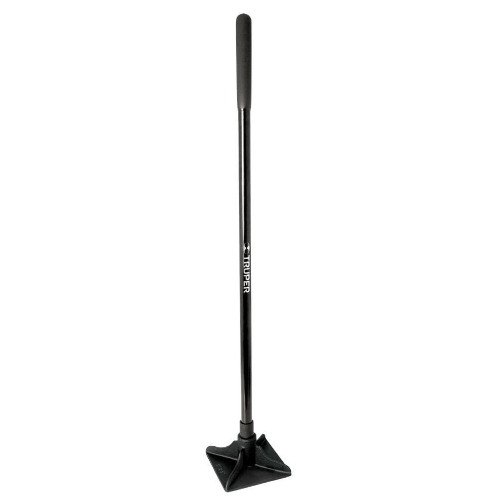 SKI - สกี จำหน่ายสินค้าหลากหลาย และคุณภาพดี | TRUPER 17472 KR-1L เหล็กตบดิน ขนาด 8นิ้วx8นิ้ว พร้อมขาเหล็ก 48นิ้ว ใช้บดหรือบดสิ่งสกปรก กรวด ยางมะตอย และวัสดุอื่นๆ