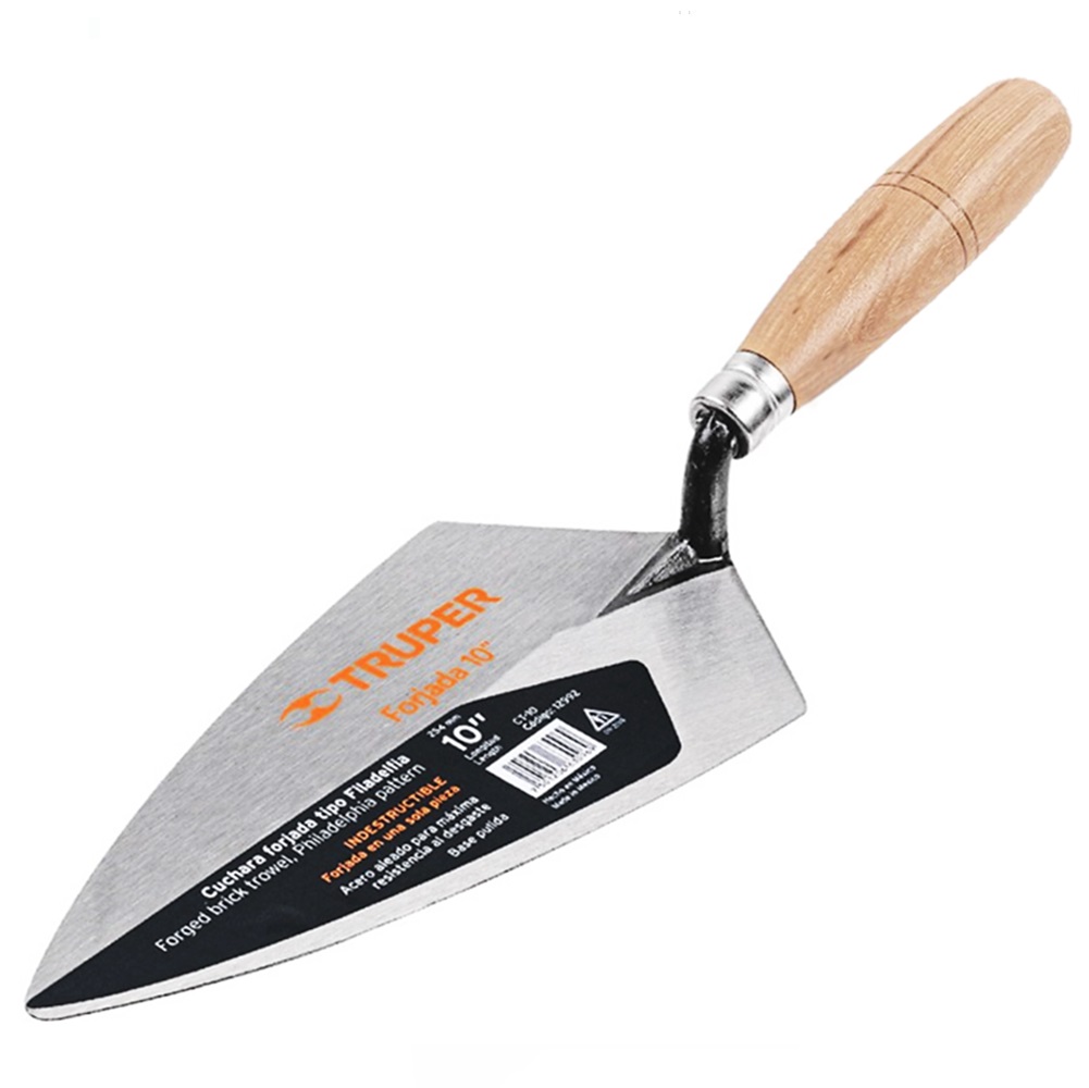 SKI - สกี จำหน่ายสินค้าหลากหลาย และคุณภาพดี | TRUPER 12992 เกียงแหลมเหล็กก่ออิฐ ด้ามไม้ 10นิ้ว (CT-10) (ราคาต่ออัน ,ในกล่องบรรจุ 3 อัน)