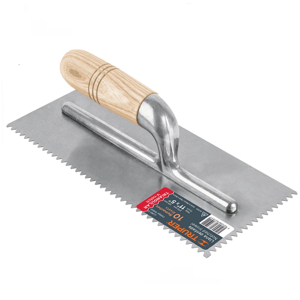 SKI - สกี จำหน่ายสินค้าหลากหลาย และคุณภาพดี | TRUPER 15403 LLMD-11 เกียงหวี ฟันสามเหลี่ยม ขนาด 11นิ้ว x 5นิ้ว ด้ามไม้ (LLMD-11) (กล่อง 6 ชิ้น)