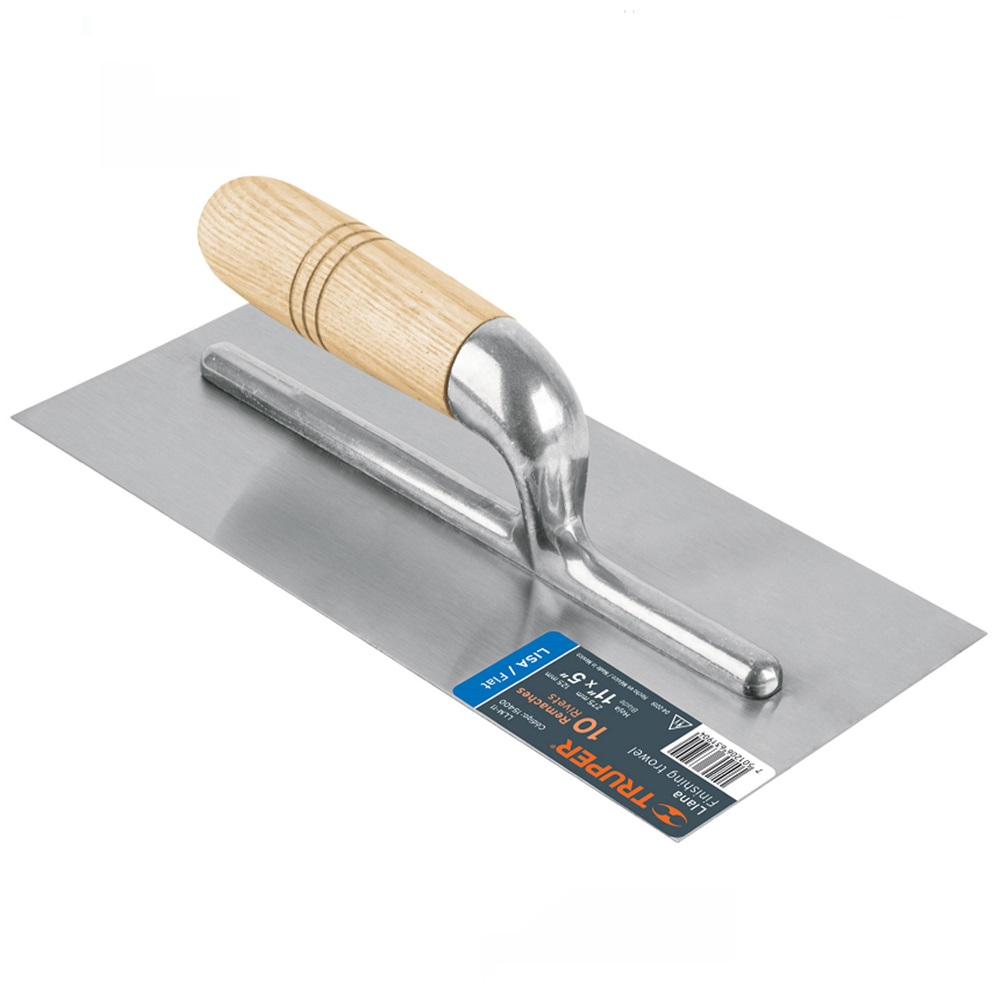 SKI - สกี จำหน่ายสินค้าหลากหลาย และคุณภาพดี | TRUPER 15400 เกียงเหล็กฉาบปูน (ขัดมัน) ขนาด 11นิ้วx5นิ้ว ด้ามไม้ (LLM-11) (ราคาต่ออัน ,ในกล่องบรรจุ 6 อัน)