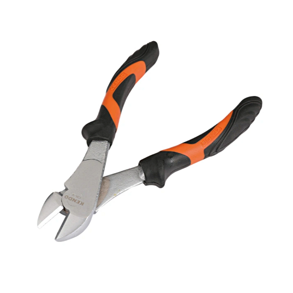 SKI - สกี จำหน่ายสินค้าหลากหลาย และคุณภาพดี | KENDO 10204 คีมปากเฉียงสำหรับงานหนัก (หุ้มยาง) 180mm/7นิ้ว