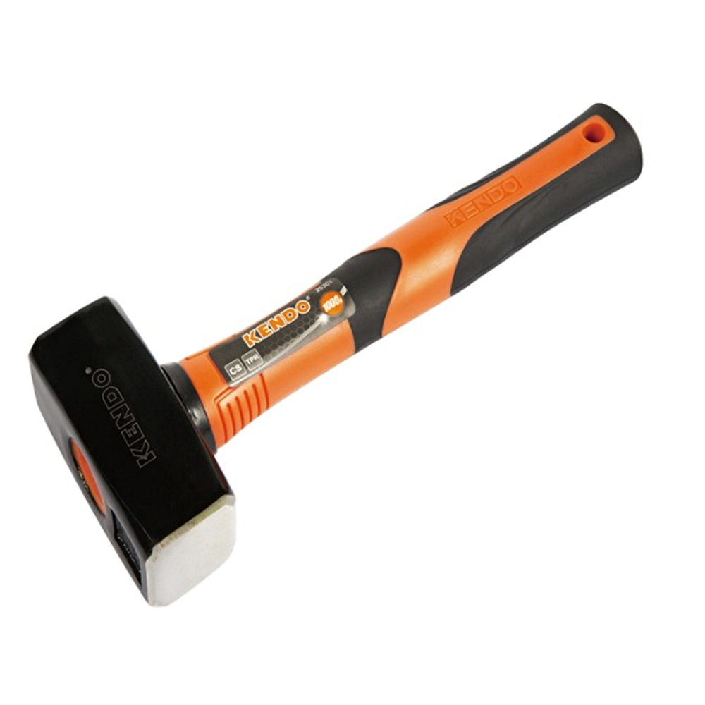 SKI - สกี จำหน่ายสินค้าหลากหลาย และคุณภาพดี | KENDO 25301 ค้อนทุบหิน ด้ามไฟเบอร์หุ้มยาง 1000g