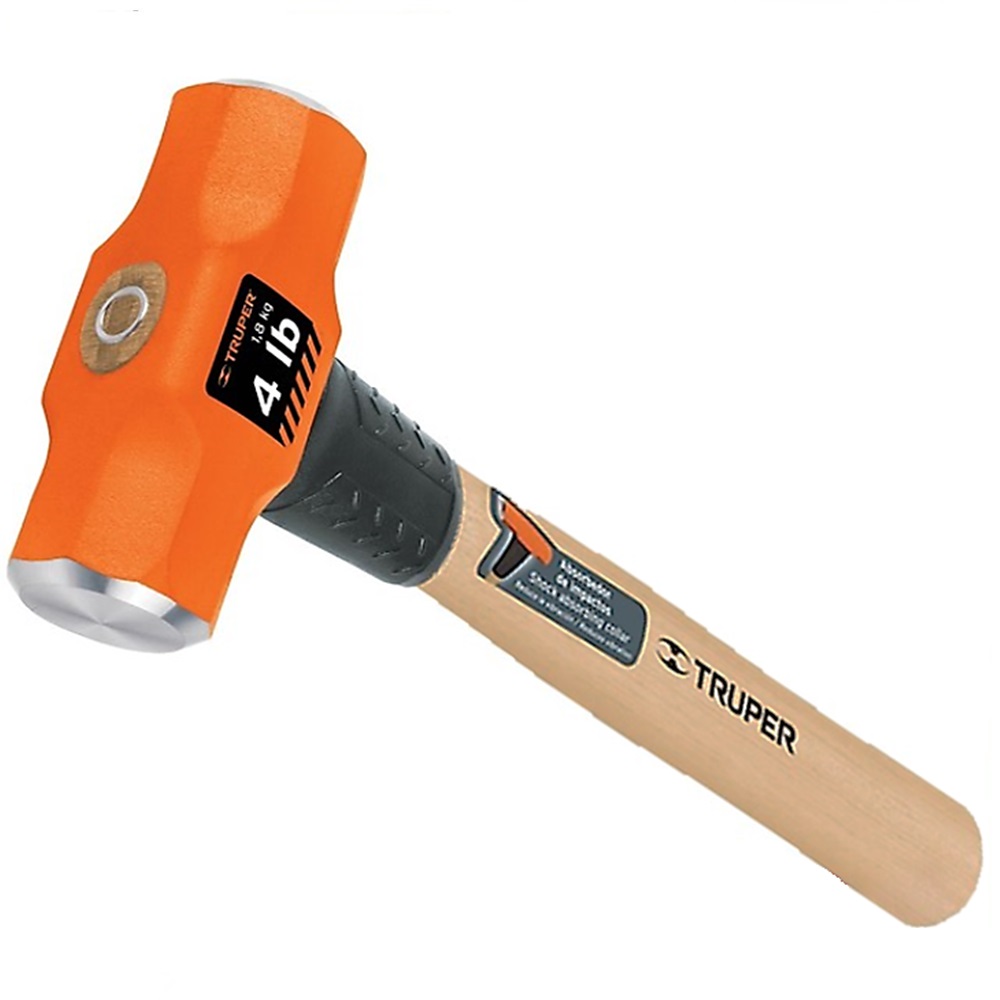 SKI - สกี จำหน่ายสินค้าหลากหลาย และคุณภาพดี | TRUPER 16508 ค้อนปอนด์  4 ปอนด์ด้ามไม้ ยาว 12 นิ้ว (MD-4M) (กล่อง 4 ชิ้น)