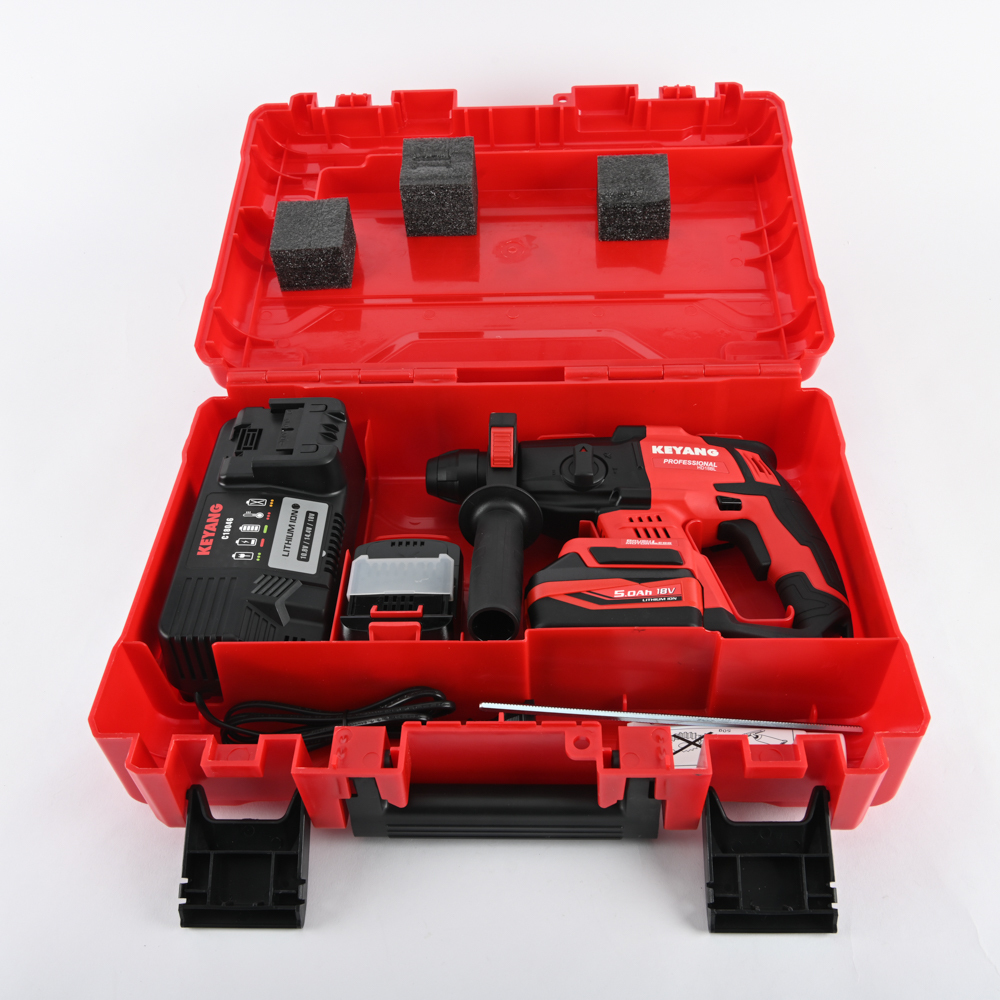 SKI - สกี จำหน่ายสินค้าหลากหลาย และคุณภาพดี | KEYANG HD18BL สว่านโรตารี่ไร้สาย 18V. 2จูล Brushless แบตเตอรี่ 5.0Ah 2 ก้อน แท่นชาร์ต 1 อัน (3 ระบบ) เจาะเหล็ก/ไม้, กระแทก/สกัด