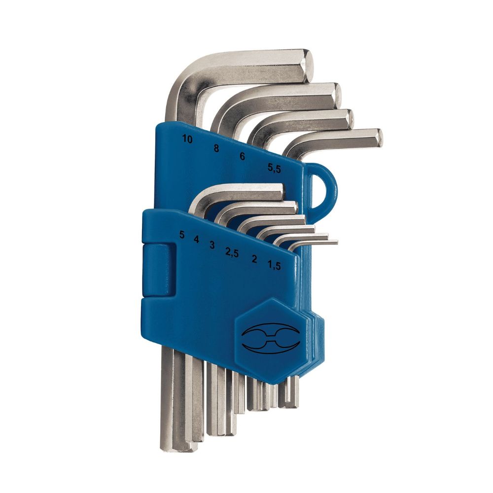 SKI - สกี จำหน่ายสินค้าหลากหลาย และคุณภาพดี | TRUPER 15536 ชุดประแจหกเหลี่ยมสั้น 10 ตัว/ชุด 1-10mm พร้อมออแกไนเซอร์ [ALL-10M]