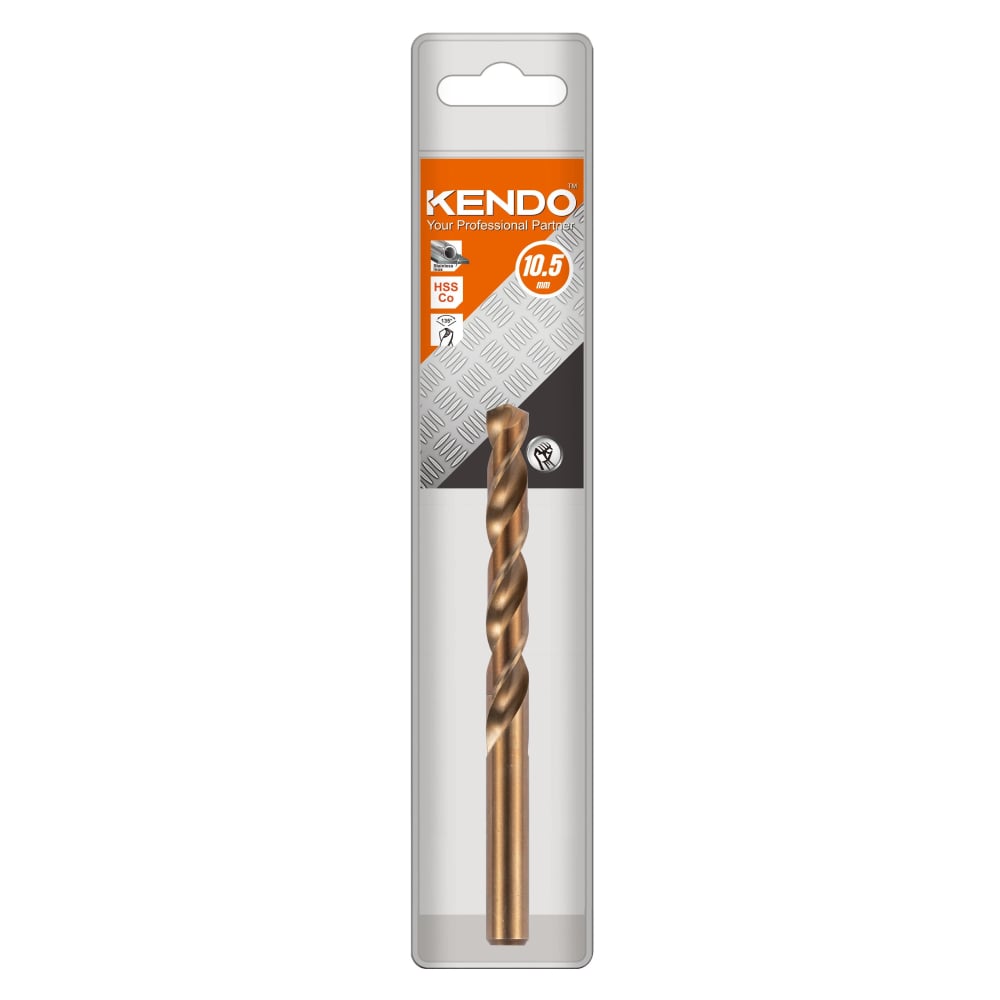 SKI - สกี จำหน่ายสินค้าหลากหลาย และคุณภาพดี | KENDO 10310504 ดอกสว่านเจาะสแตนเลส(โคบอลท์) 10.5 × 133mm