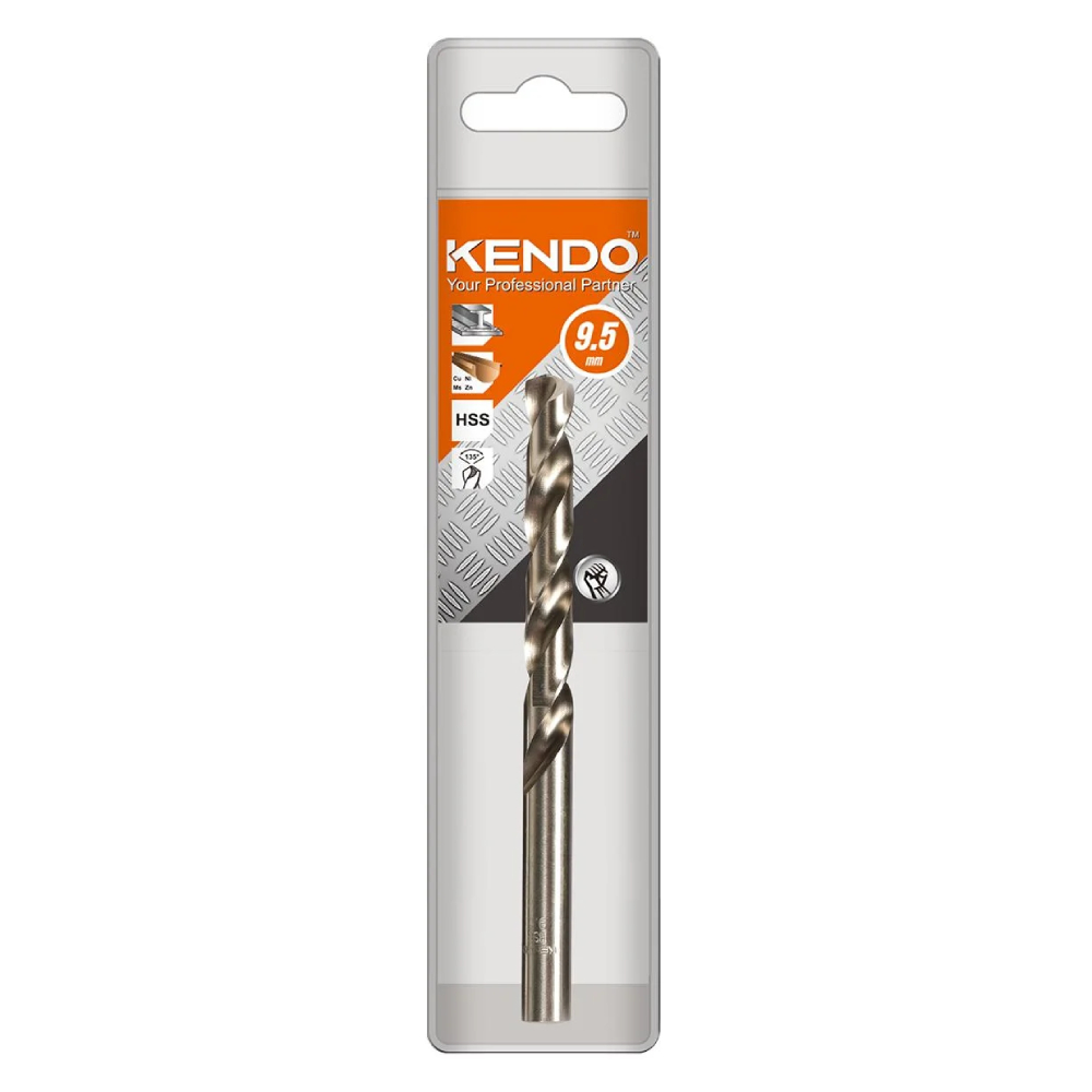 SKI - สกี จำหน่ายสินค้าหลากหลาย และคุณภาพดี | KENDO 10209504 ดอกสว่านเจาะเหล็กสีเงิน 9.5 × 125mm