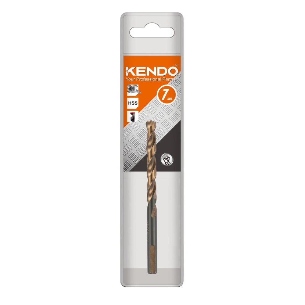 SKI - สกี จำหน่ายสินค้าหลากหลาย และคุณภาพดี | KENDO 10407004 ดอกสว่านเจาะเหล็ก HSS 7.0x109mm