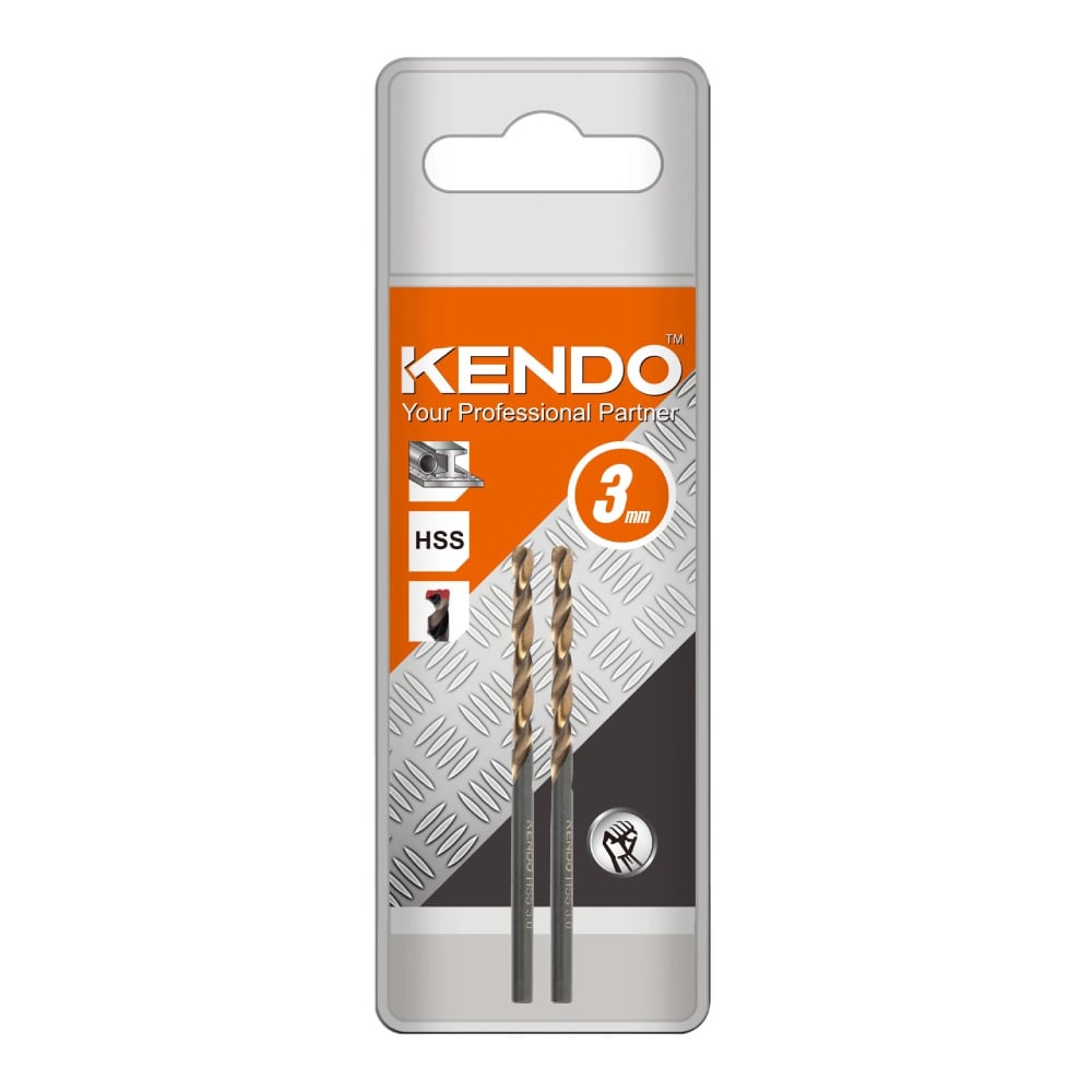 SKI - สกี จำหน่ายสินค้าหลากหลาย และคุณภาพดี | KENDO 10403005 ดอกสว่านเจาะเร็ว HSS 3.0 × 61mm (2 ชิ้น/แพ็ค)