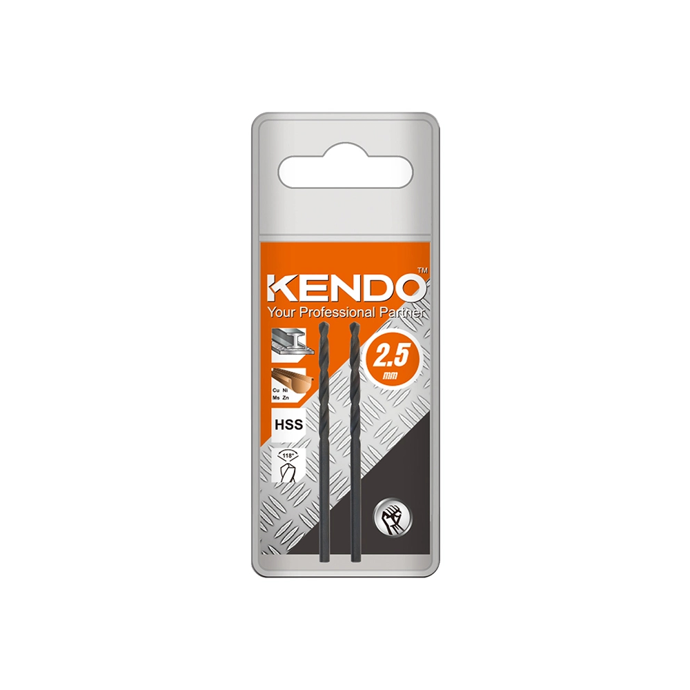 SKI - สกี จำหน่ายสินค้าหลากหลาย และคุณภาพดี | KENDO 10802505 ดอกสว่านเจาะเหล็ก 2.5 × 57mm (2 ชิ้น/แพ็ค)