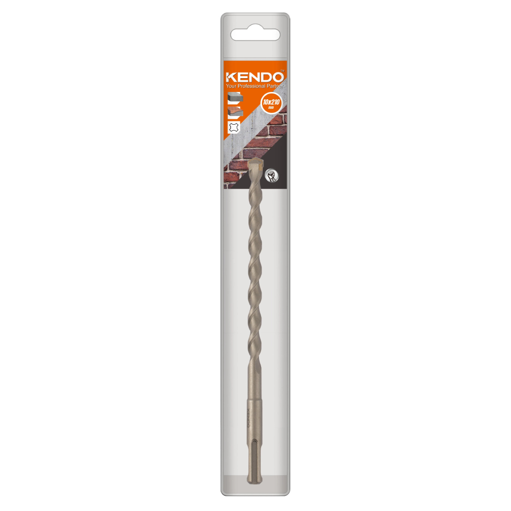 SKI - สกี จำหน่ายสินค้าหลากหลาย และคุณภาพดี | KENDO 16110204 ดอกสว่านโรตารี่ SDS PLUS 10 × 210mm (1 ดอก/แพ็ค)
