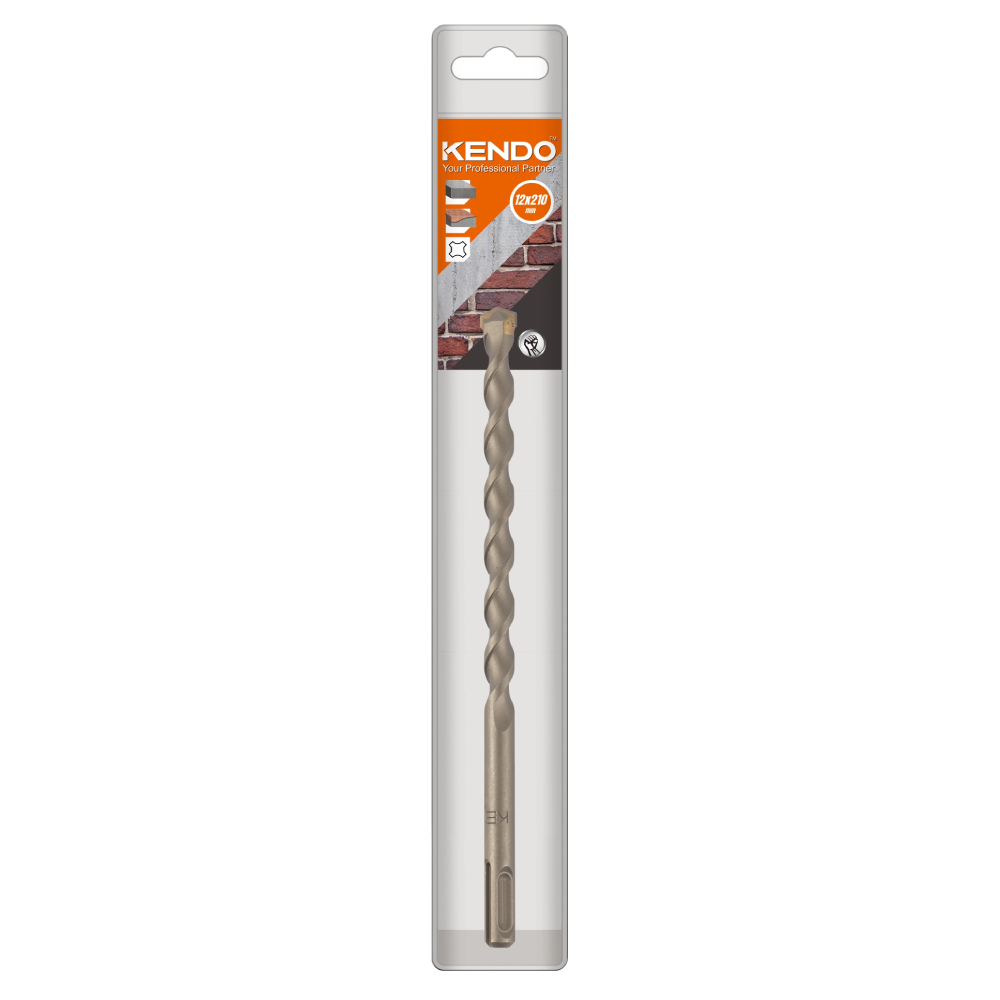 SKI - สกี จำหน่ายสินค้าหลากหลาย และคุณภาพดี | KENDO 16112204 ดอกสว่านโรตารี่ SDS PLUS 12 × 210mm (1 ดอก/แพ็ค)