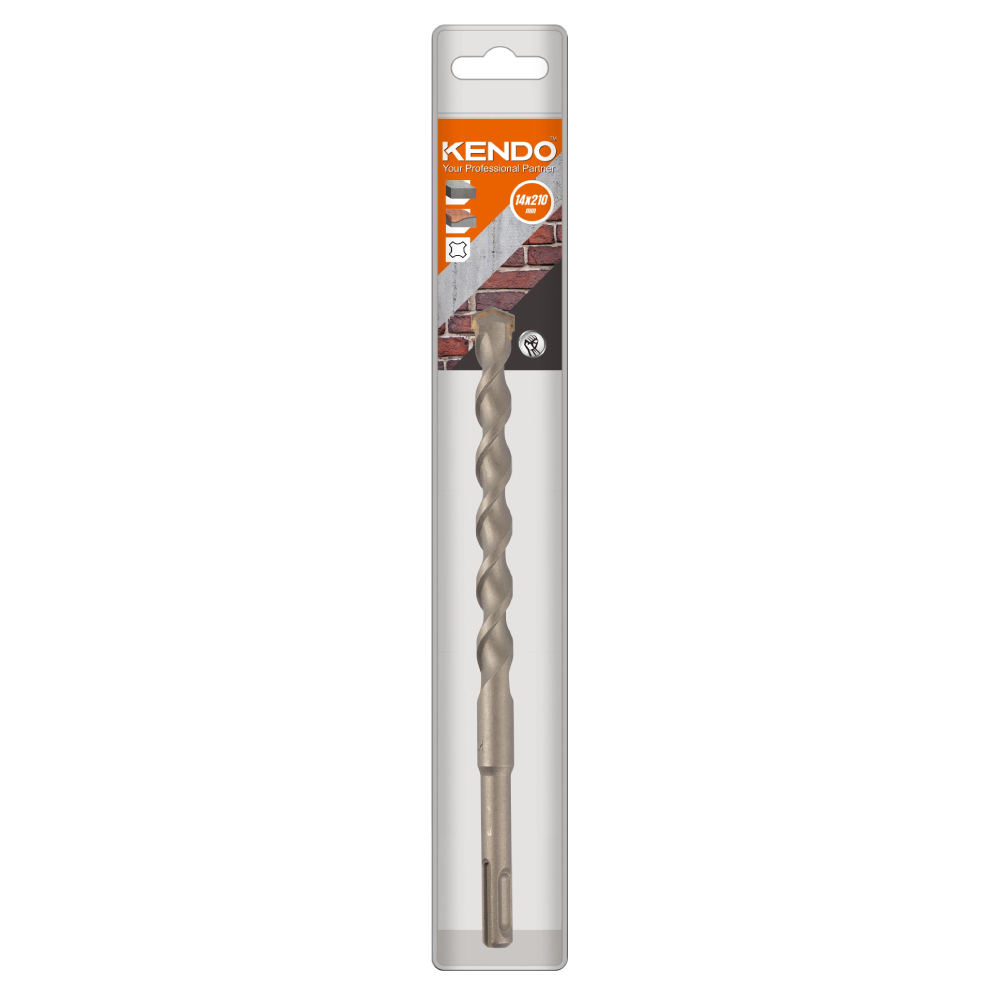 SKI - สกี จำหน่ายสินค้าหลากหลาย และคุณภาพดี | KENDO 16114204 ดอกสว่านโรตารี่ SDS PLUS 14 × 210mm (1 ดอก/แพ็ค)
