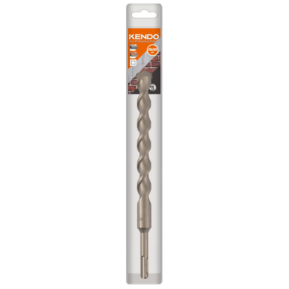 SKI - สกี จำหน่ายสินค้าหลากหลาย และคุณภาพดี | KENDO 16120304 ดอกสว่านโรตารี่ SDS PLUS 20 × 260mm (1 ดอก/แพ็ค)