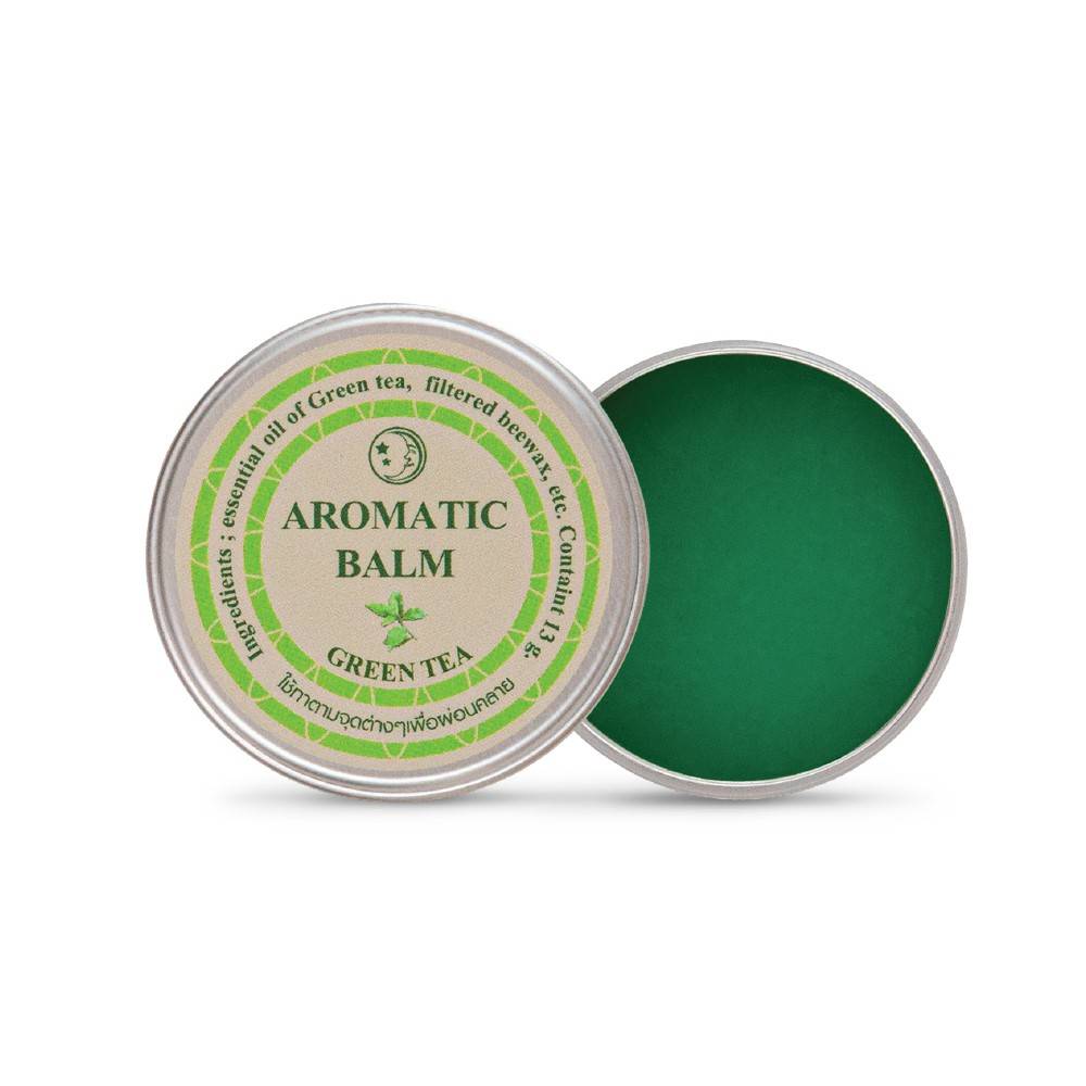 SKI - สกี จำหน่ายสินค้าหลากหลาย และคุณภาพดี | CHERAIM Aromatic Balm ยาหม่องสูตรเย็น ตราเฌอเอม กลิ่น Green tea ขนาด 13 กรัม.