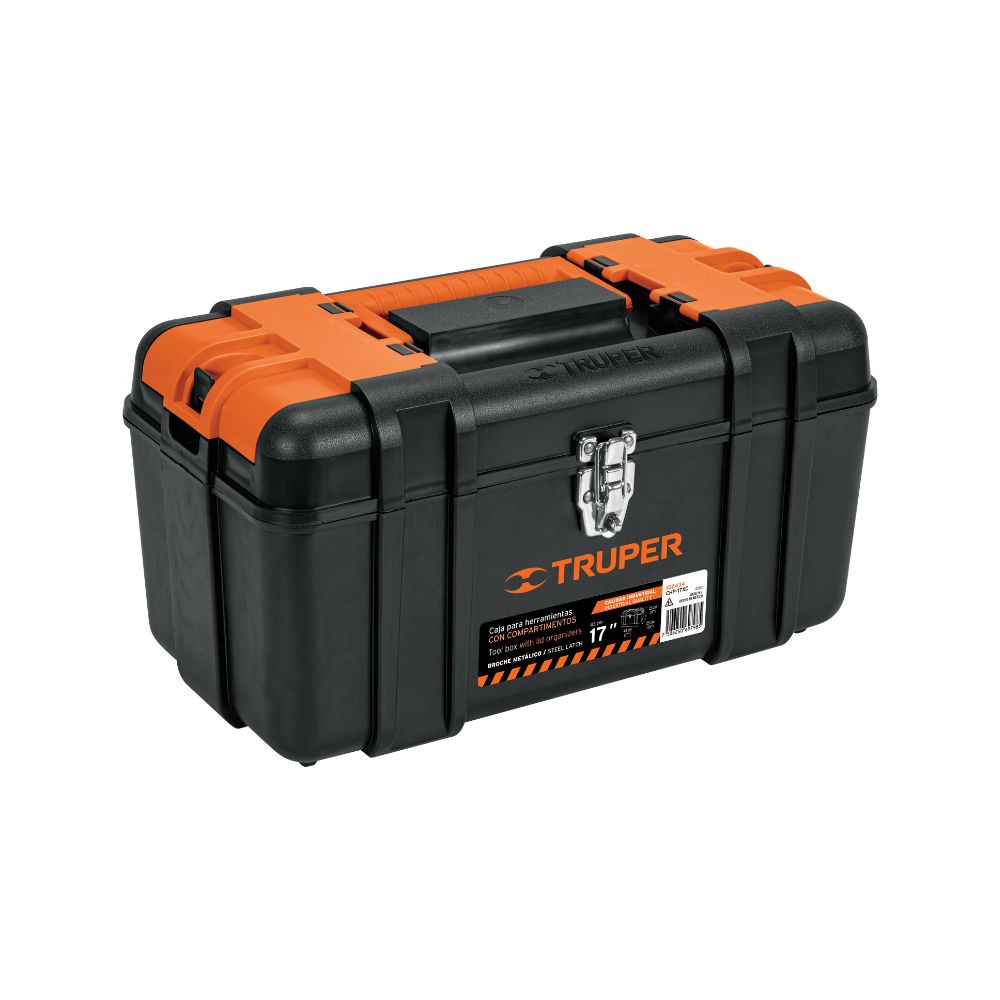 SKI - สกี จำหน่ายสินค้าหลากหลาย และคุณภาพดี | TRUPER 102434 กล่องเครื่องมือขนาด 17นิ้ว พร้อมตะขอเหล็ก [CHP-17XC]