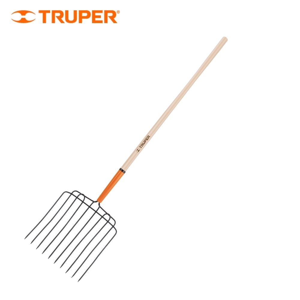 SKI - สกี จำหน่ายสินค้าหลากหลาย และคุณภาพดี | TRUPER 102562 ส้อมเหล็ก 10 ฟัน ด้ามไม้ 48 นิ้ว [BPJ-10L]