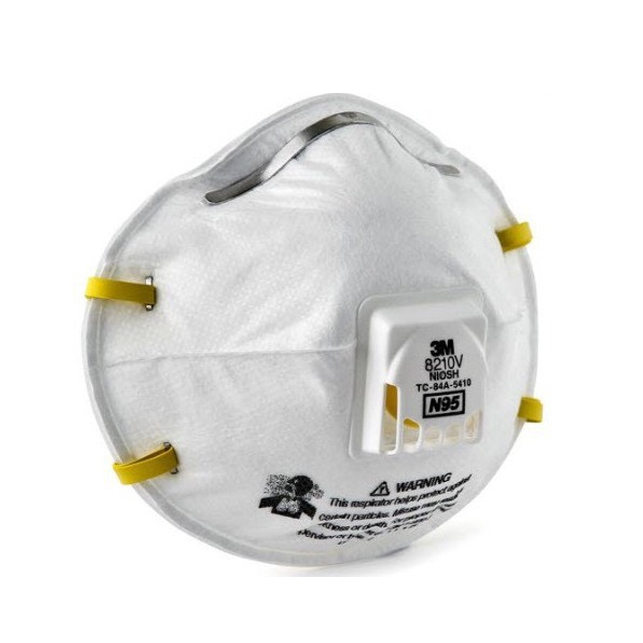 SKI - สกี จำหน่ายสินค้าหลากหลาย และคุณภาพดี | 3M #7100033106 8210V หน้ากากป้องกันฝุ่นละออง N95 ฟูมโลหะแบบมีวาล์ว ราคาต่อชิ้น (10 ชิ้น/กล่อง , 80 ชิ้น/ลัง)