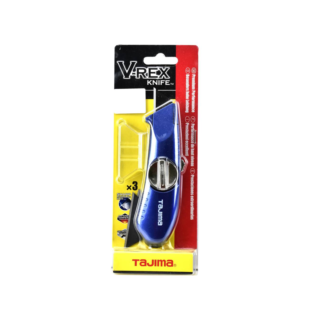 SKI - สกี จำหน่ายสินค้าหลากหลาย และคุณภาพดี | TAJIMA #VR-102 คัตเตอร์ V-REX ด้ามโลหะชุบสีเมทาลิก+ใบมีด 3ใบ