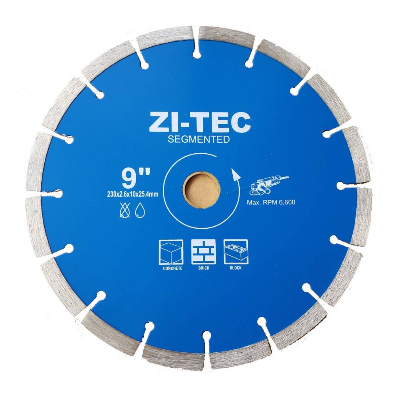 SKI - สกี จำหน่ายสินค้าหลากหลาย และคุณภาพดี | ZI-TEC ใบเพชร 9นิ้ว ZI Segmented Diamond Blade มีร่องตัดแห้ง