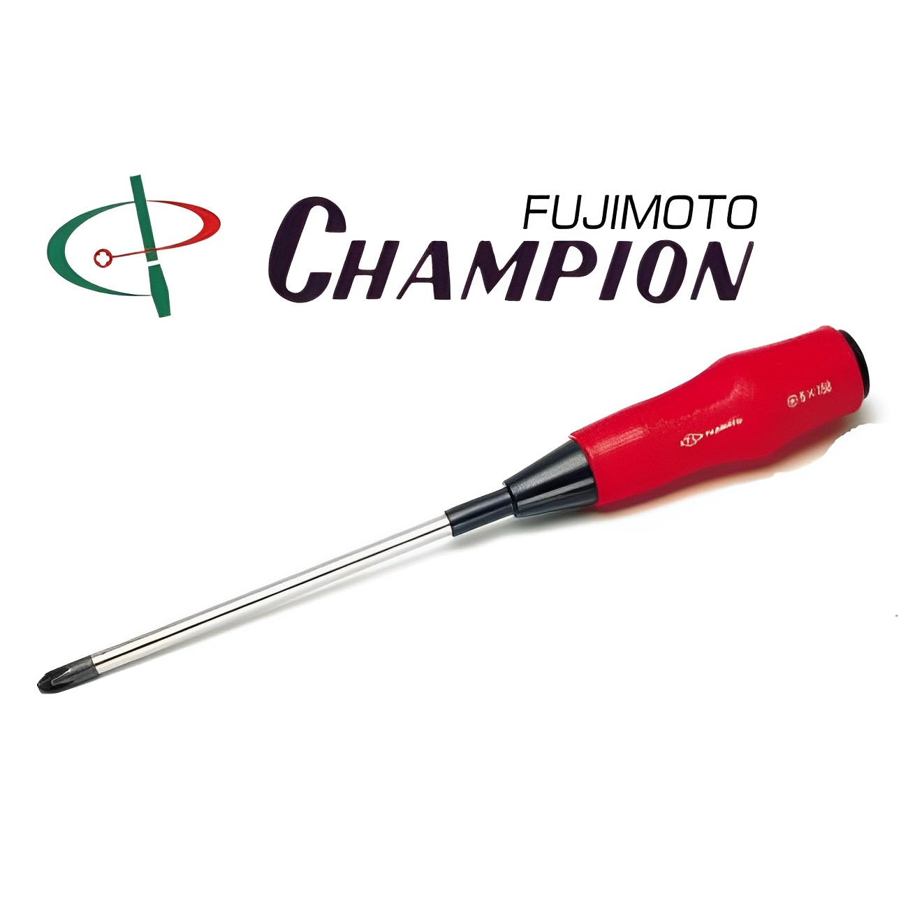 SKI - สกี จำหน่ายสินค้าหลากหลาย และคุณภาพดี | CHAMPION ไขควง NO.1800F ปากแฉก 6นิ้ว (ด้ามยาง)