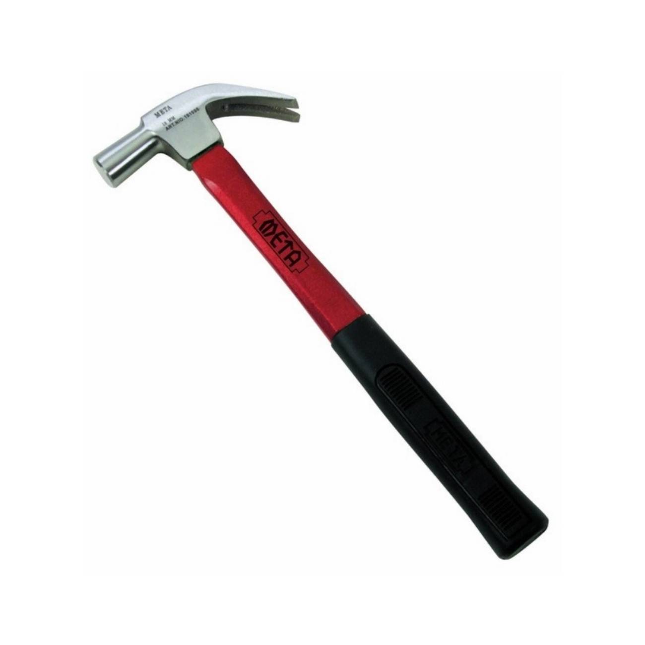 SKI - สกี จำหน่ายสินค้าหลากหลาย และคุณภาพดี | META ค้อนหงอนถอนตะปู ด้ามไฟเบอร์ 18 mm (030640) กล่องละ 6 อัน (ลัง/60อัน)