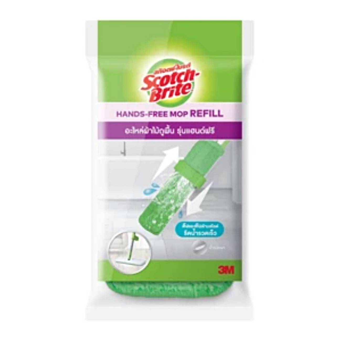 3M สก๊อตช์-ไบรต์ #7012809691 อะไหล่ผ้าไม้ถูพื้น รุ่นแฮนด์ฟรี (12ชิ้น ...