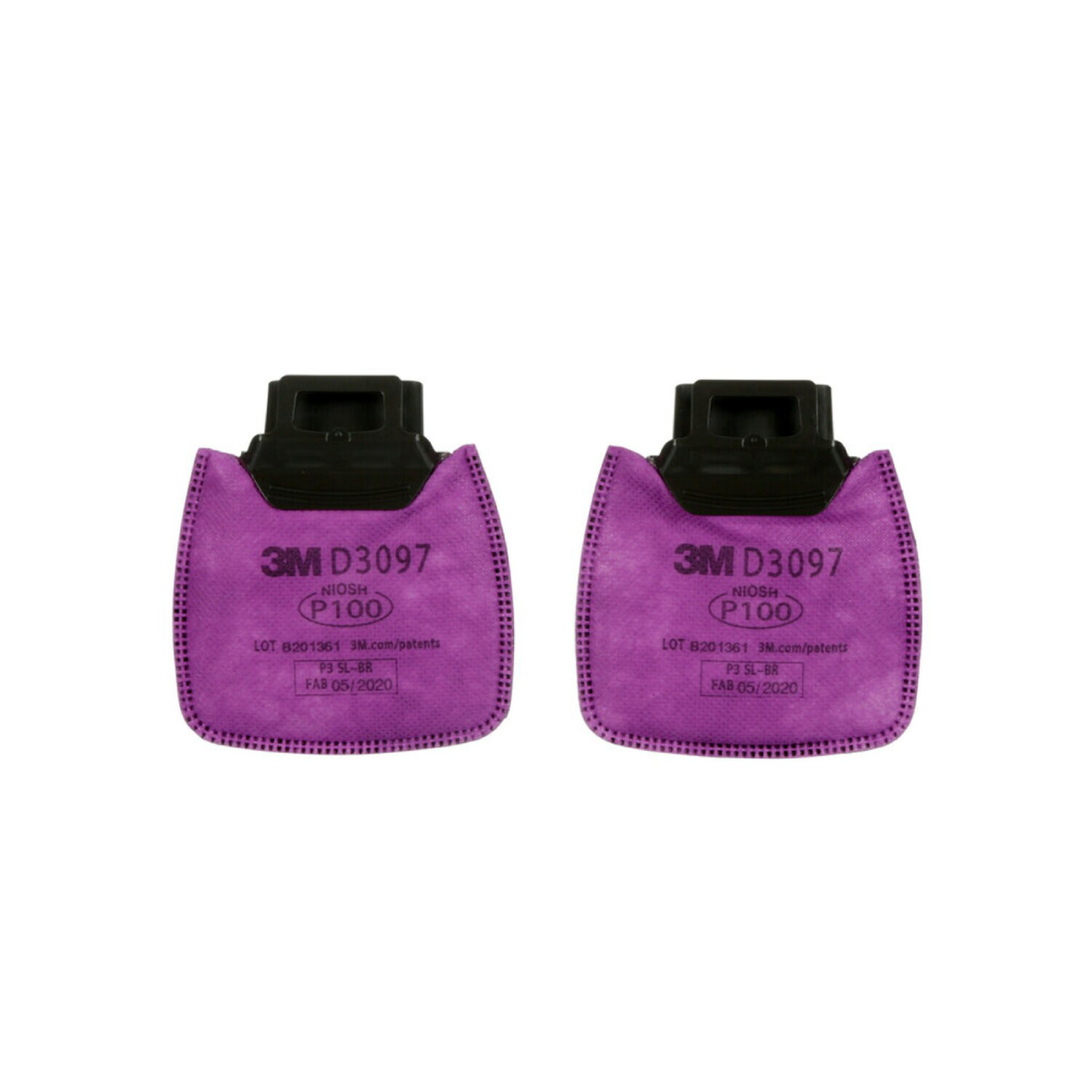 SKI - สกี จำหน่ายสินค้าหลากหลาย และคุณภาพดี | 3M #7100213150 Secure Click รุ่น D3097 P100 แผ่นกรองอนุภาคมีชั้นคาร์บอน กรองไอระเหยสารอินทรีย์เจือจาง (100 ชิ้น/ลัง) 70071731403