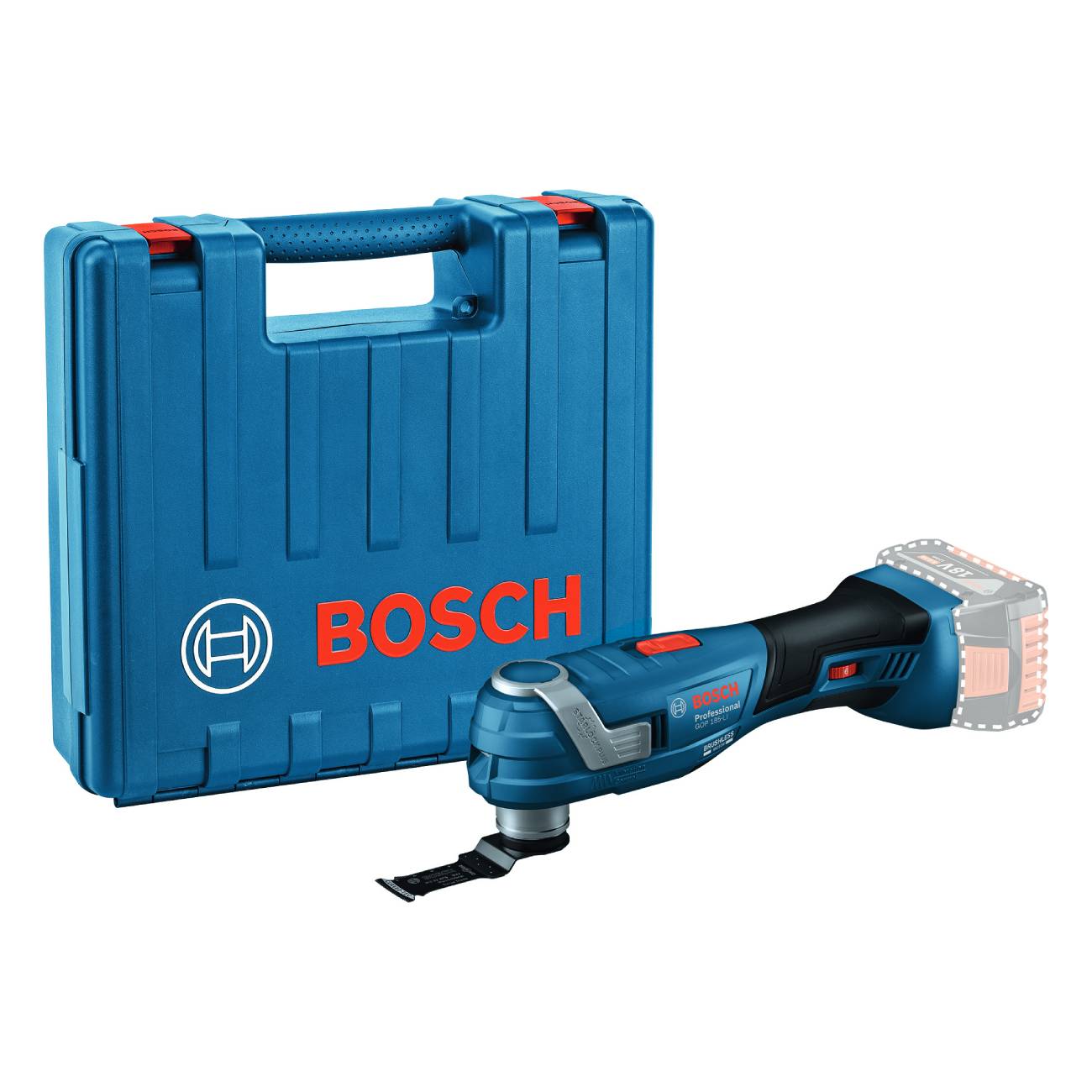SKI - สกี จำหน่ายสินค้าหลากหลาย และคุณภาพดี | BOSCH GOP185LI #06018G20K1 (SOLO) เครื่องตัดเอนกประสงค์ 18V Brushless motor อัตราการสั่น 10000-20000 ครั้ง/นาที อุปกรณ์เสริม 1 ชิ้น เครื่องตัวเปล่า กล่องพลาสติก