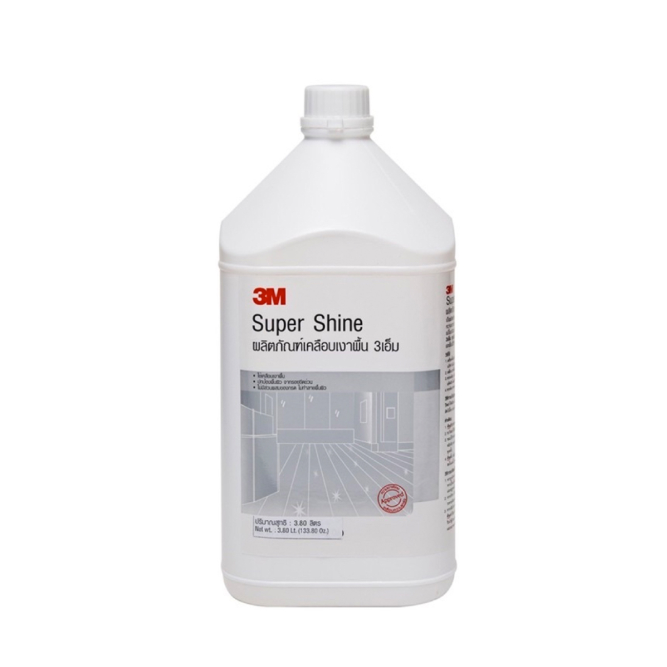 SKI - สกี จำหน่ายสินค้าหลากหลาย และคุณภาพดี | 3M #7012809264 ผลิตภัณฑ์เคลือบเงาพื้น สูตรความเงาพิเศษ ขนาด 3.8 ลิตร  XN002023846