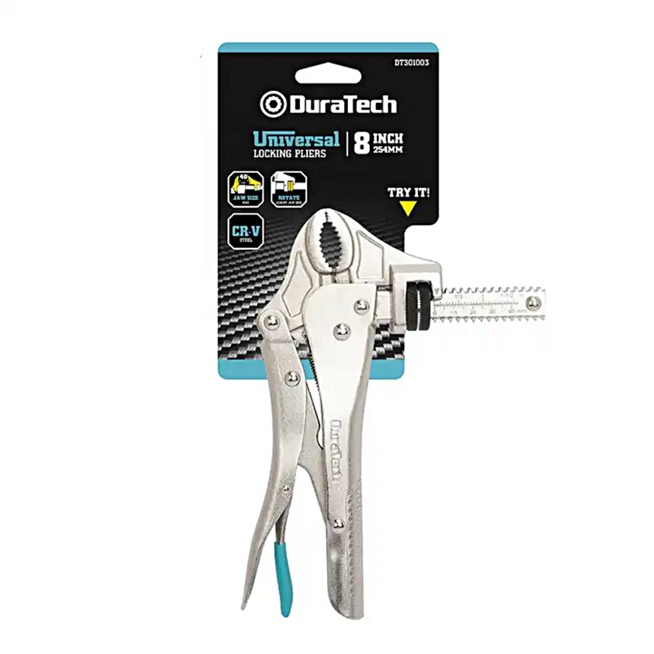 SKI - สกี จำหน่ายสินค้าหลากหลาย และคุณภาพดี | DURATECH DT301003 คีมล๊อค จับแป๊ป 8 นิ้ว ปากโค้ง