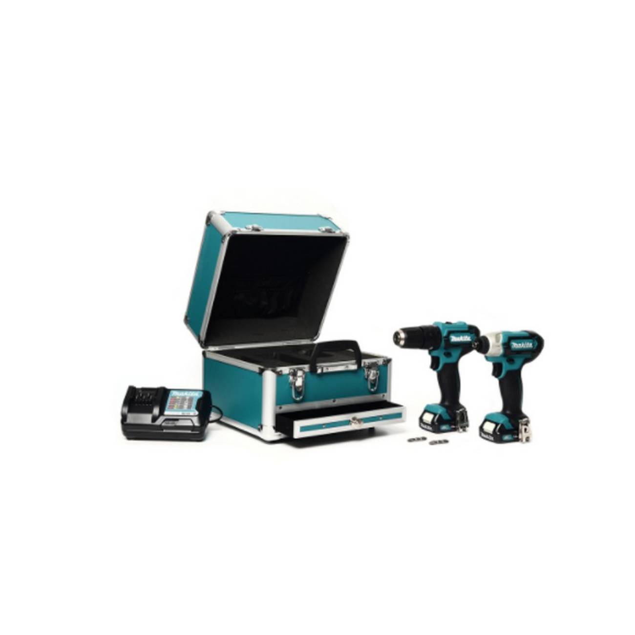 SKI - สกี จำหน่ายสินค้าหลากหลาย และคุณภาพดี | MAKITA CLX228X1 สว่านกระแทก 12V COMBO KIT HP333DZ + TD110DZ พร้อมแท่นชาร์จ + แบต 12V 1.5Ah x2 ก้อน + BOX