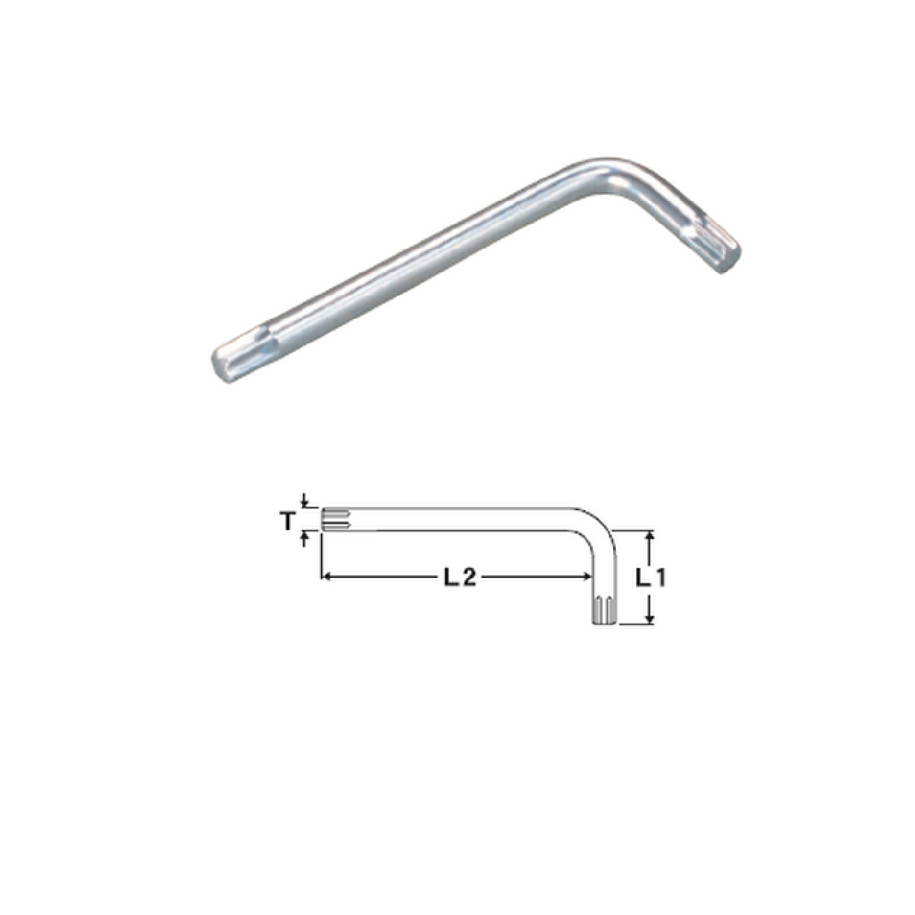 SKI - สกี จำหน่ายสินค้าหลากหลาย และคุณภาพดี | EIGHT ประแจตัวแอลหกแฉกท็อค สีขาว TX-25