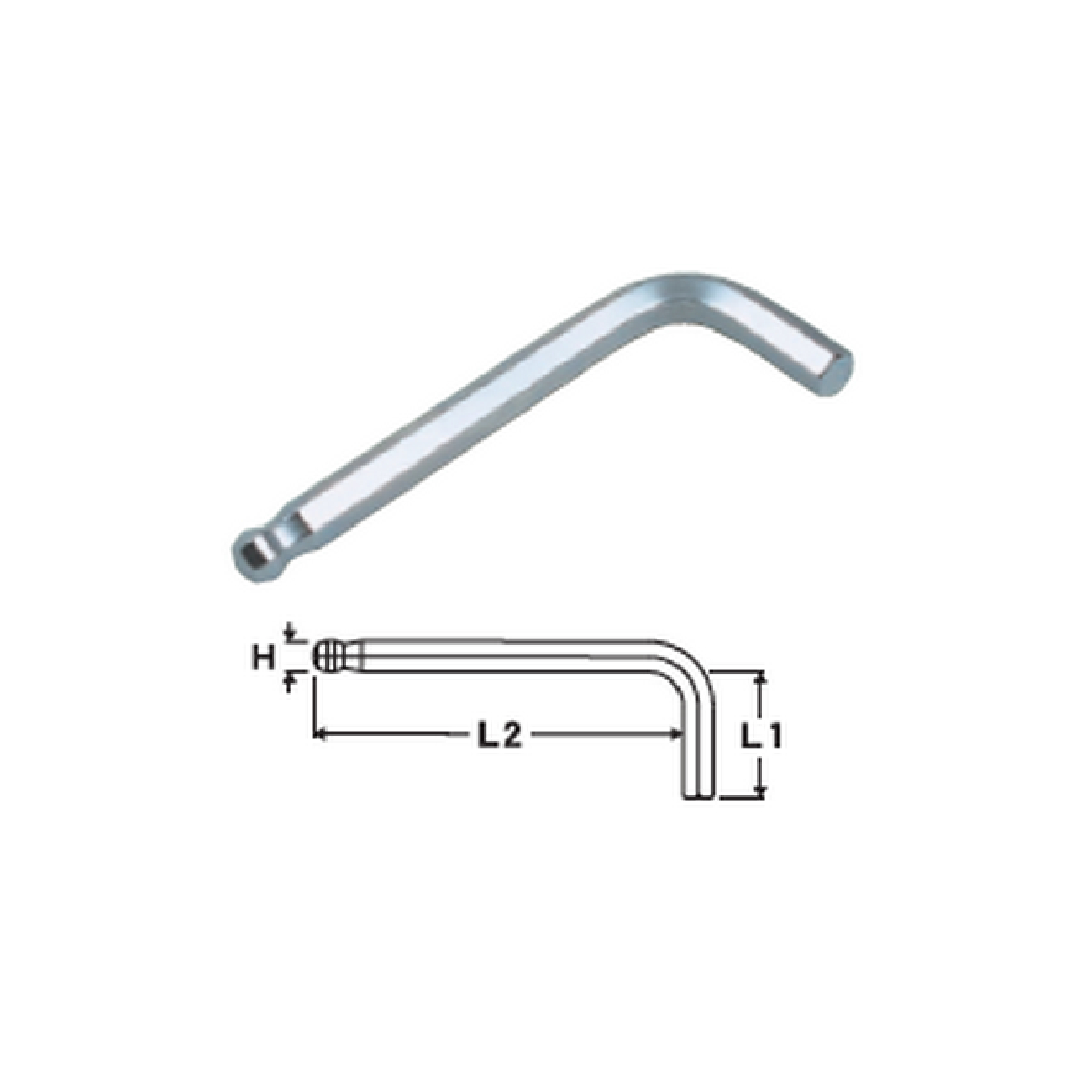 SKI - สกี จำหน่ายสินค้าหลากหลาย และคุณภาพดี | EIGHT ประแจหัวบอลเตเปอร์สั้นสีขาว T-4 mm