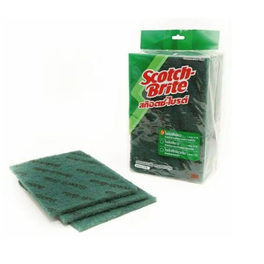 SKI - สกี จำหน่ายสินค้าหลากหลาย และคุณภาพดี | 3M #7012809503 สก๊อตช์-ไบรต์ แผ่นใยขัดสีเขียว 4.5 นิ้ว x 6 นิ้ว XN002036129