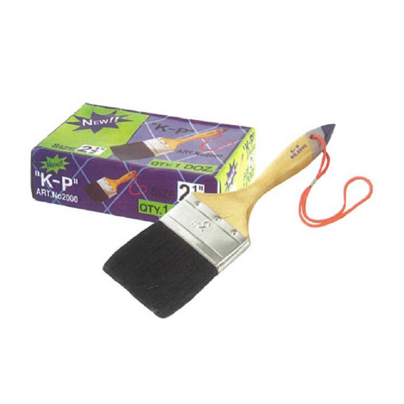 SKI - สกี จำหน่ายสินค้าหลากหลาย และคุณภาพดี | K.P. #2000 แปรงทาสี 3นิ้ว ขนดำ (20โหล/ลัง) (110580)