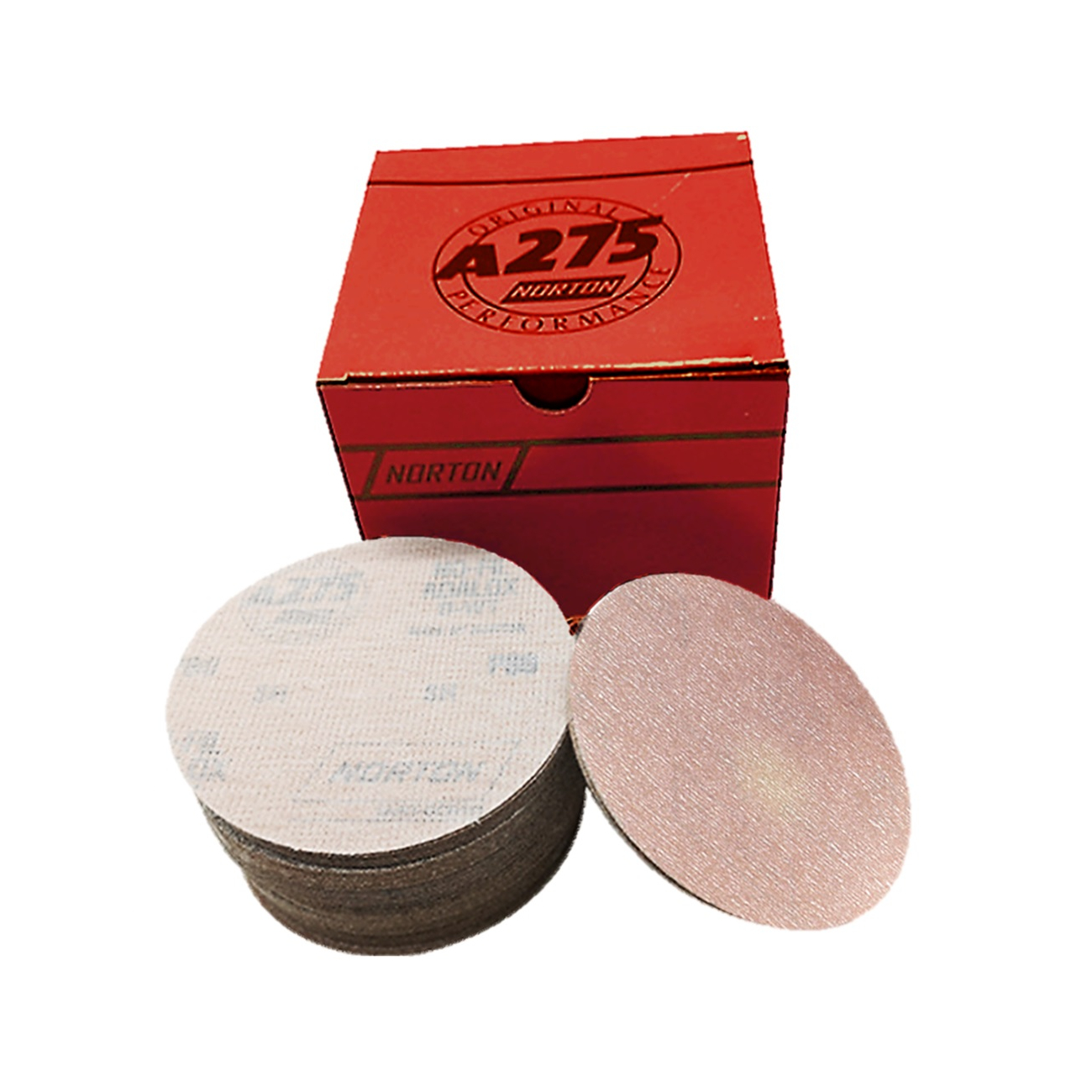 SKI - สกี จำหน่ายสินค้าหลากหลาย และคุณภาพดี | NORTON A275 กระดาษทรายกลมหลังสักหลาด 5นิ้ว #120 (กล่องละ 100แผ่น)