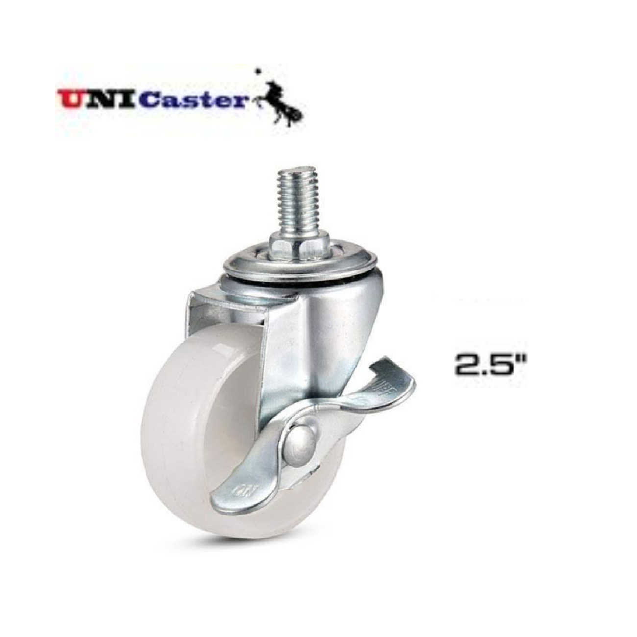 SKI - สกี จำหน่ายสินค้าหลากหลาย และคุณภาพดี | UNI Caster  ล้อไนล่อนสกรูชุด มีเบรค 2.5นิ้ว