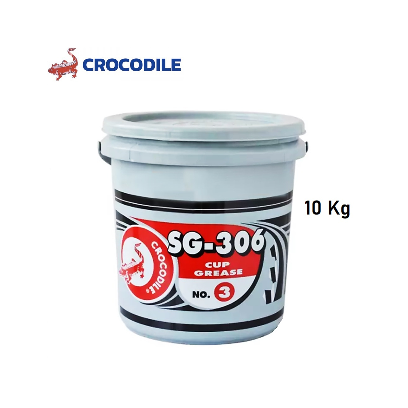 SKI - สกี จำหน่ายสินค้าหลากหลาย และคุณภาพดี | ตราจรเข้ จารบี 10Kg # 306 ( 2 ถัง ) เนื้อแดง