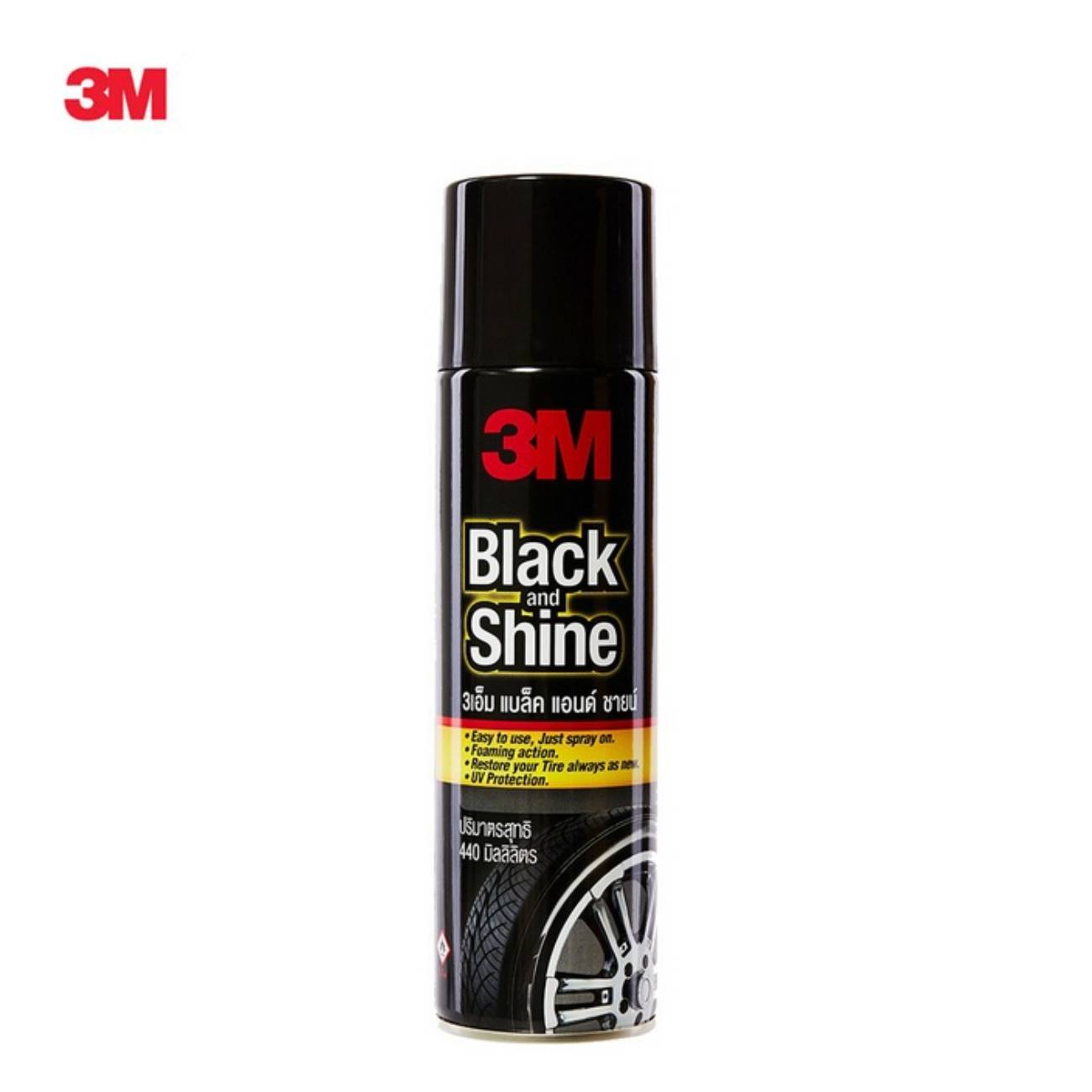SKI - สกี จำหน่ายสินค้าหลากหลาย และคุณภาพดี | 3M #7100254448 (XS002005618) ผลิตภัณฑ์โฟมทำความสะอาดและเคลือบยางรถยนต์ 440 ml. (6 กระป๋อง/กล่อง)