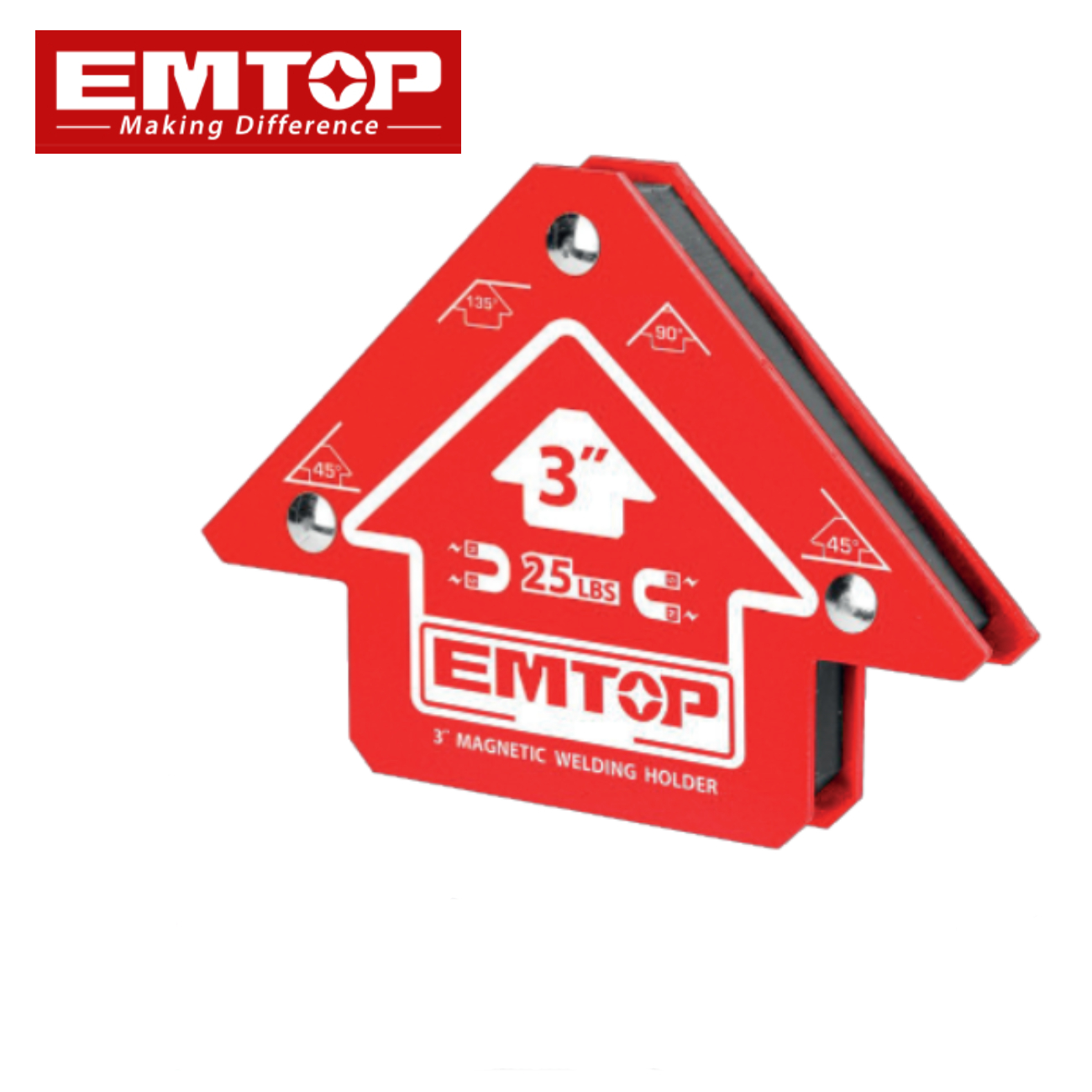 SKI - สกี จำหน่ายสินค้าหลากหลาย และคุณภาพดี | EMTOP EMWH25032 แม่เหล็กจับฉาก 3 นิ้ว