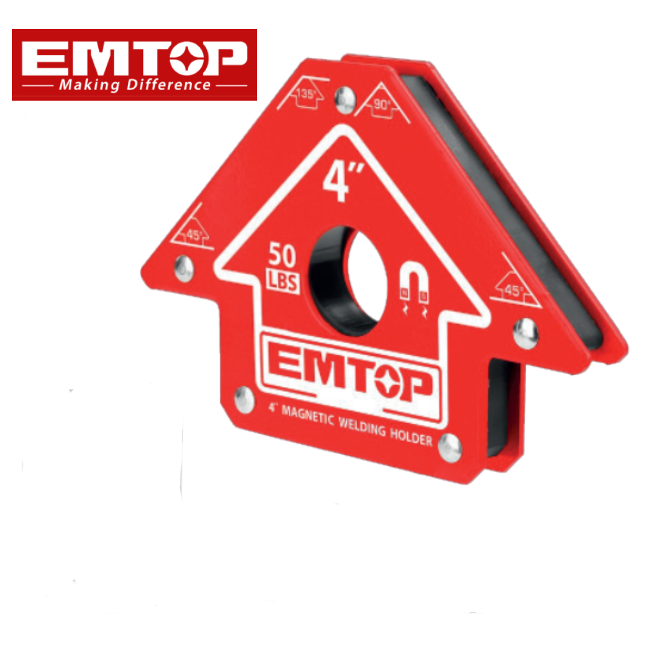 SKI - สกี จำหน่ายสินค้าหลากหลาย และคุณภาพดี | EMTOP EMWH50042 แม่เหล็กจับฉาก 4 นิ้ว