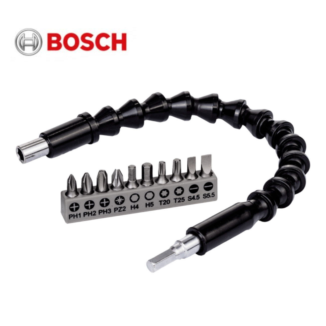 SKI - สกี จำหน่ายสินค้าหลากหลาย และคุณภาพดี | BOSCH 2608522377 ชุดข้อต่อดอกไขควง 11 ชิ้น 300มม.
