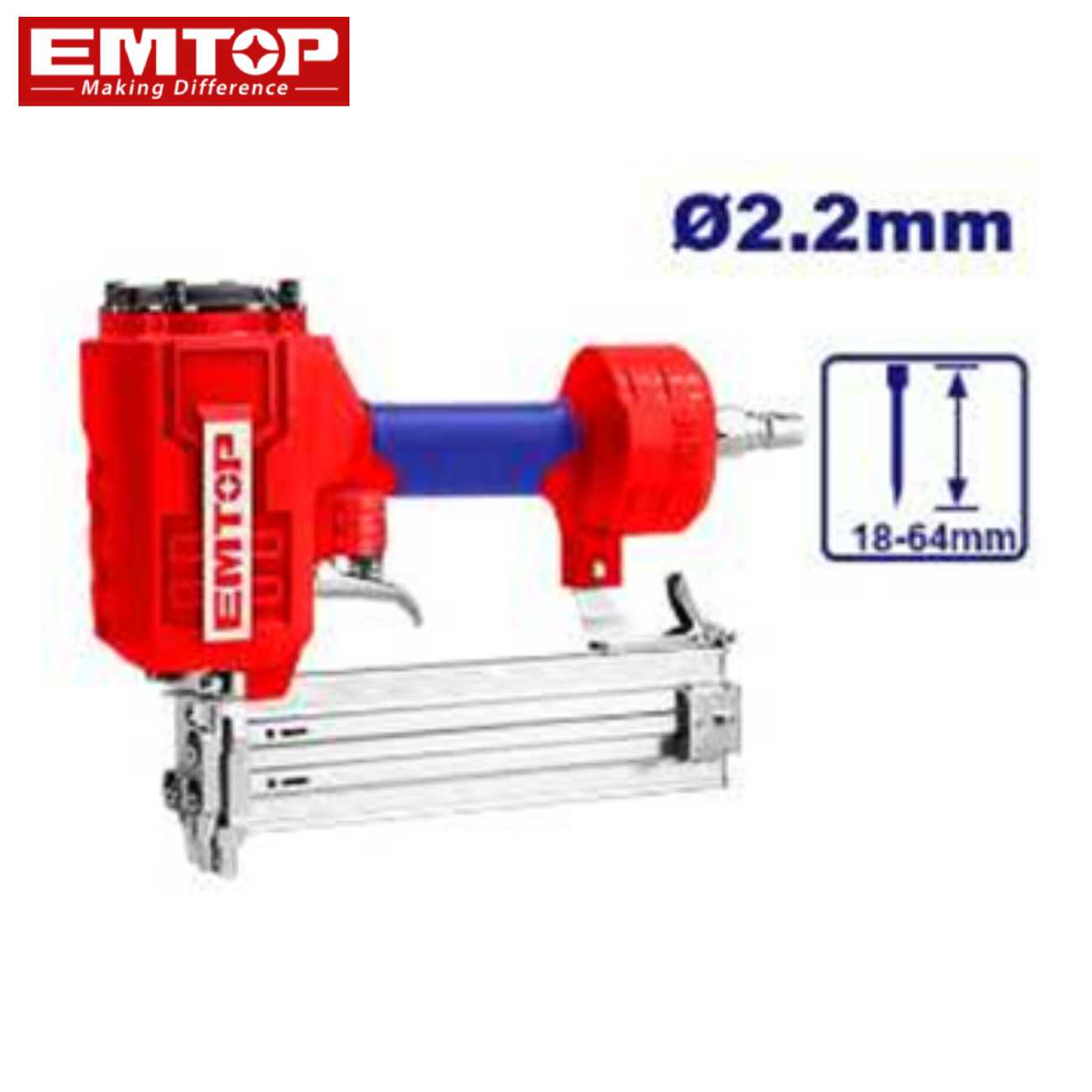 SKI - สกี จำหน่ายสินค้าหลากหลาย และคุณภาพดี | EMTOP ECBN186411 เครื่องยิงตะปูลม
