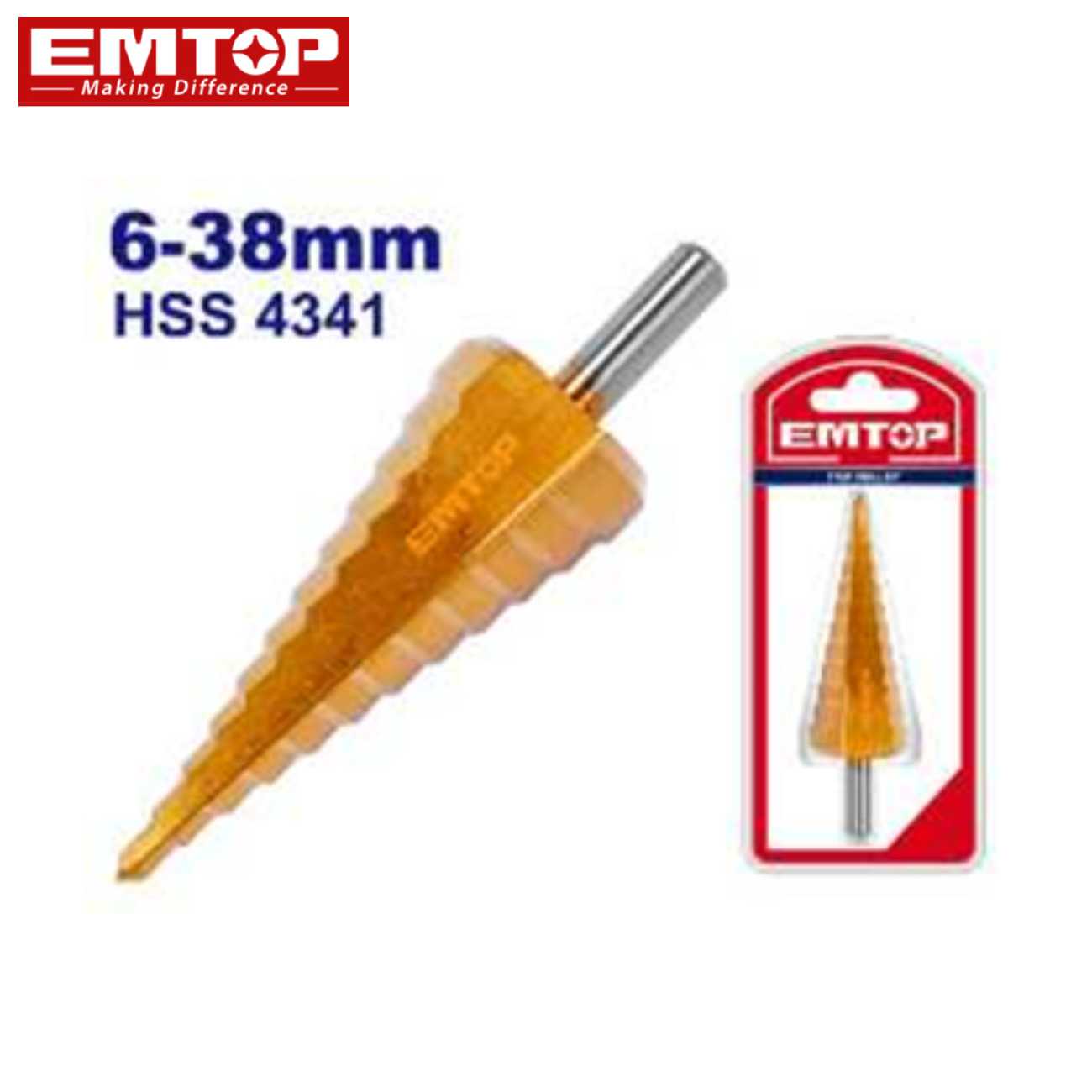 SKI - สกี จำหน่ายสินค้าหลากหลาย และคุณภาพดี | EMTOP ESDL63803 ดอกสว่านเจดีย์ 6-38มม.